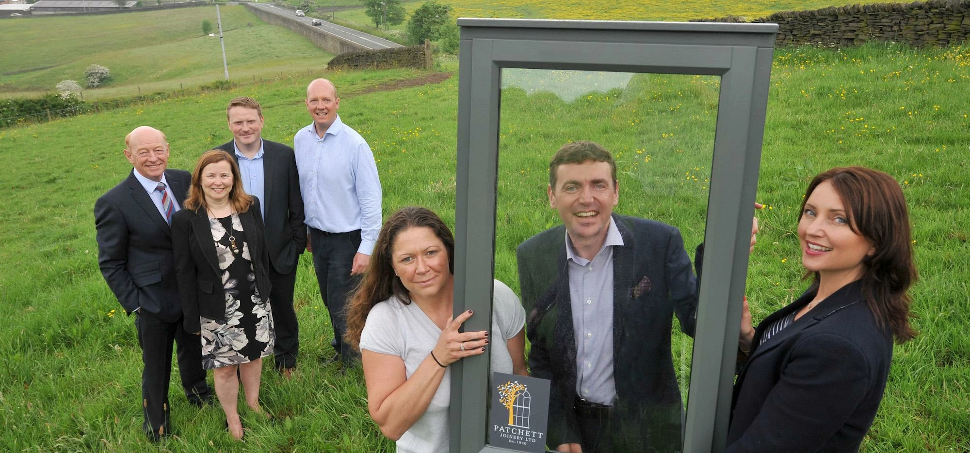 Back left to right are directors Charles Patchett, Trudi Dean, Dave Upton and James Patchett. Front