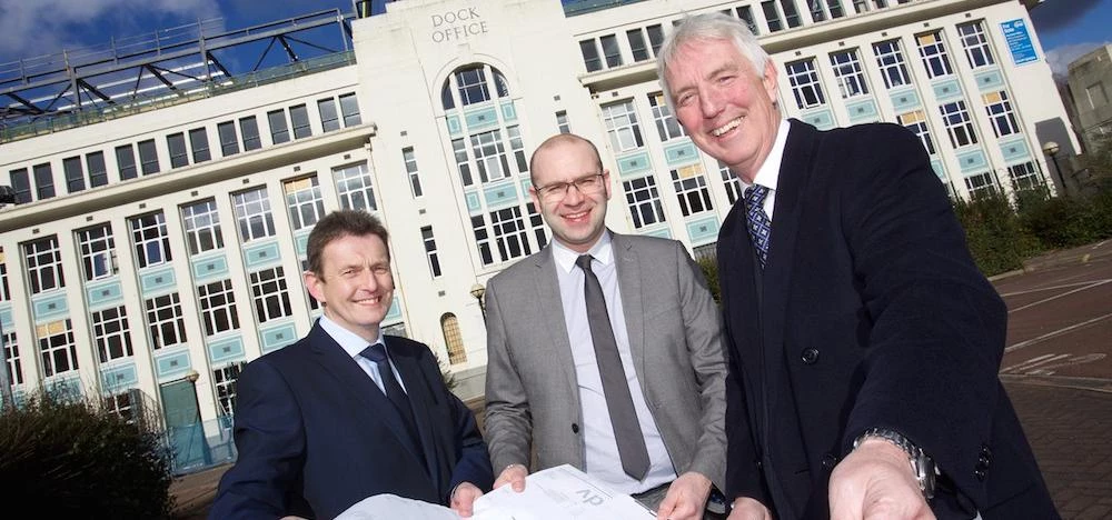 L-R: NatWest relationship directors Paul Mercer and Peter Howarth with LiveMan Properties' director 