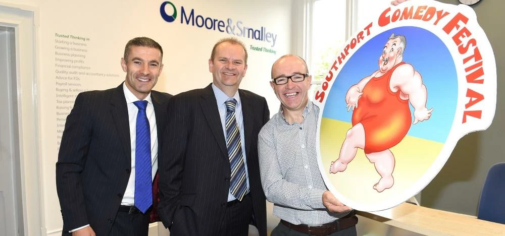 LR Danny Houghton and James Treadwell of Moore and Smalley and Brendan Riley, organiser of the South