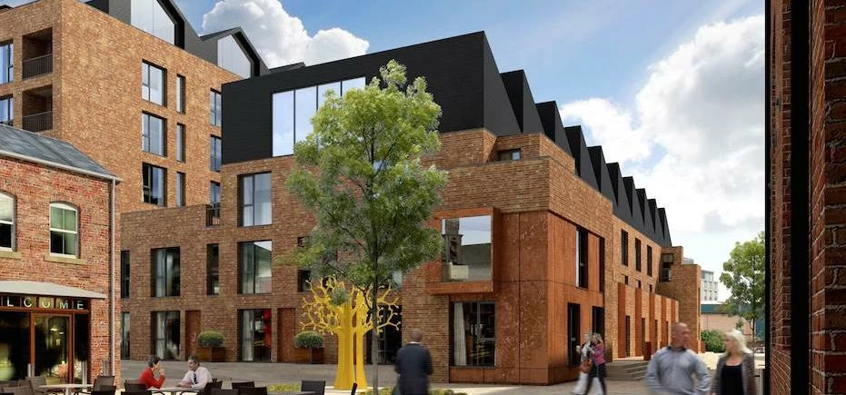 A CGI image of Ironworks Leeds, Foundry square.