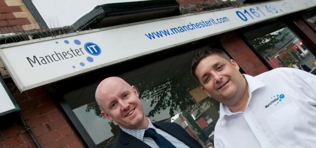 L-R: Gordon Spotten Business Manager RBS and John Williams MD Manchester IT Services