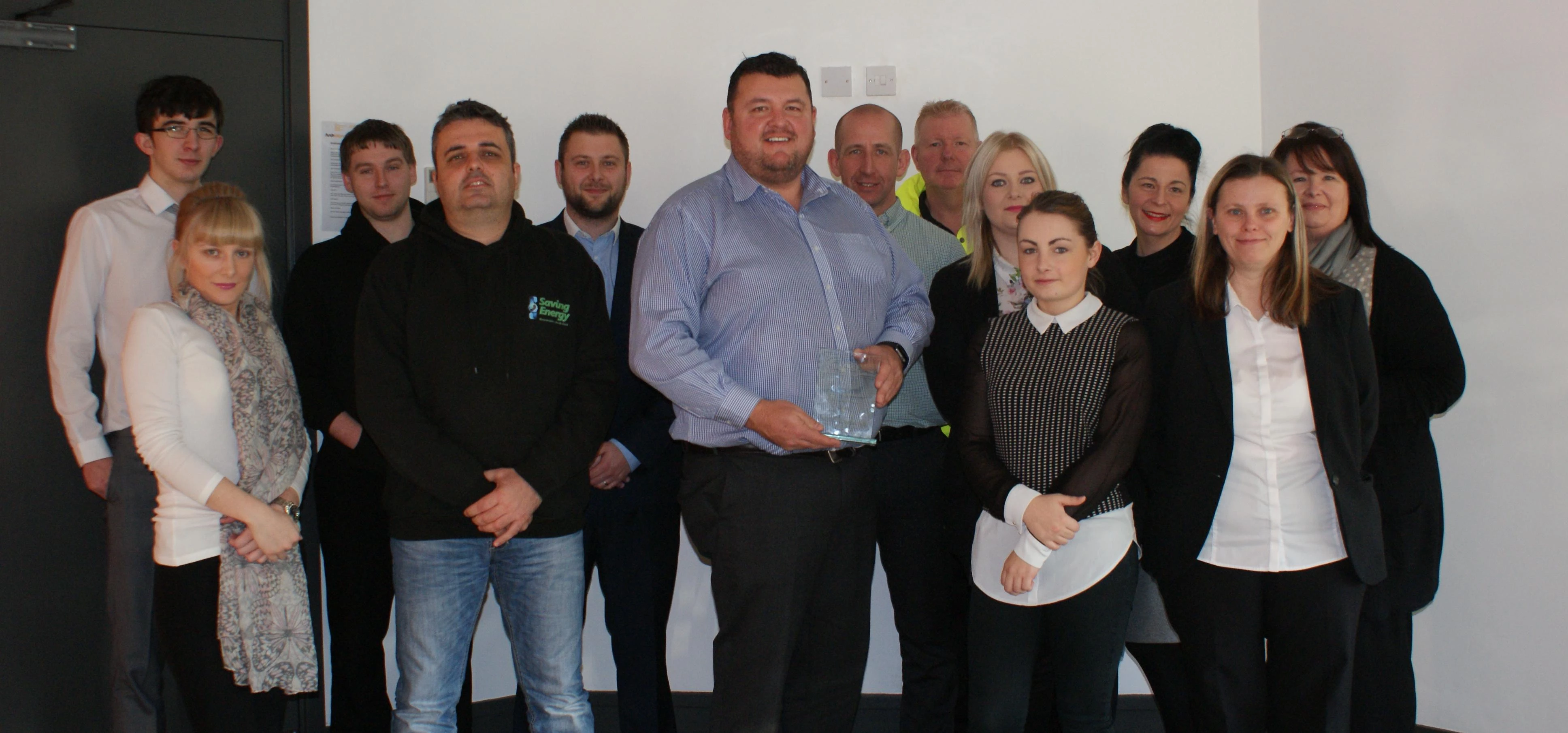 The team at Saving Energy with their new business of the year award