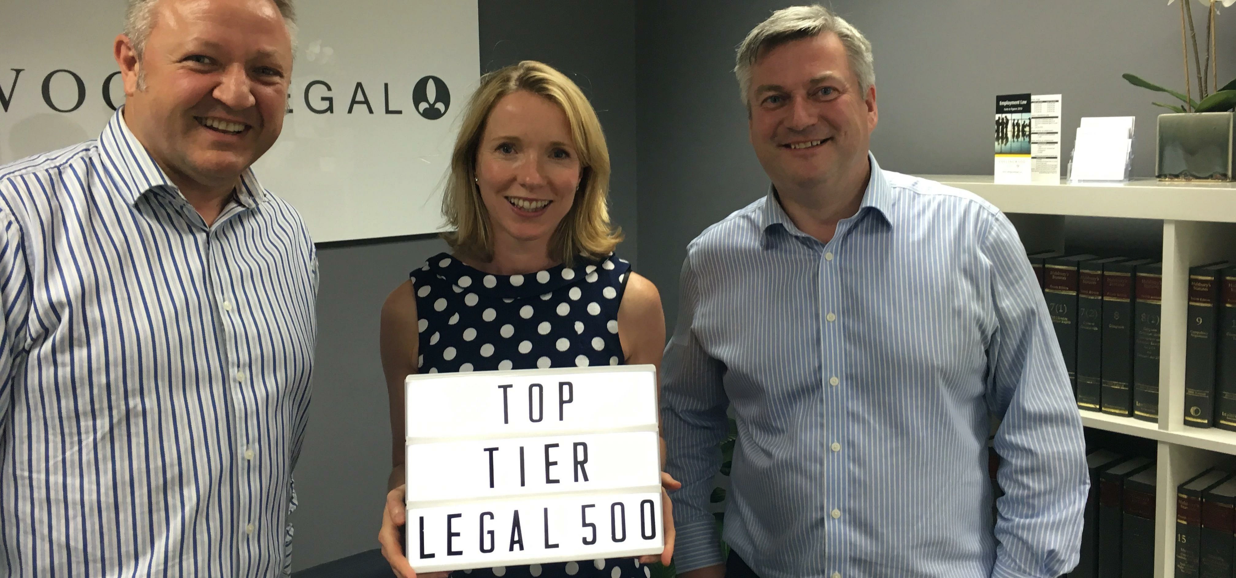 Top Tier: Left to right Collingwood Legal's Paul Johnstone, Sarah Fitzpatrick and Paul McGowan