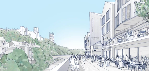 Artist projection of Durham shopping centre redevelopment