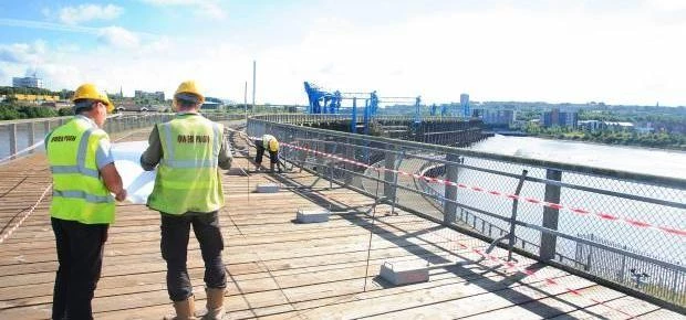 Owen Pugh undertaking restoration works at Dunston Staiths