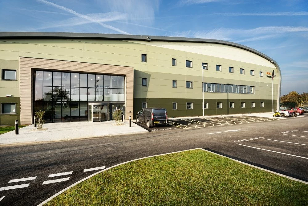 Harrison Pitt Architects has delivered a new £10m egg-packing centre for Noble Foods