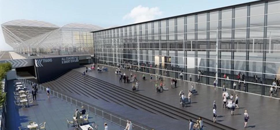 Stansted Airport's proposed new Arrivals building. Image: Stansted Airport.
