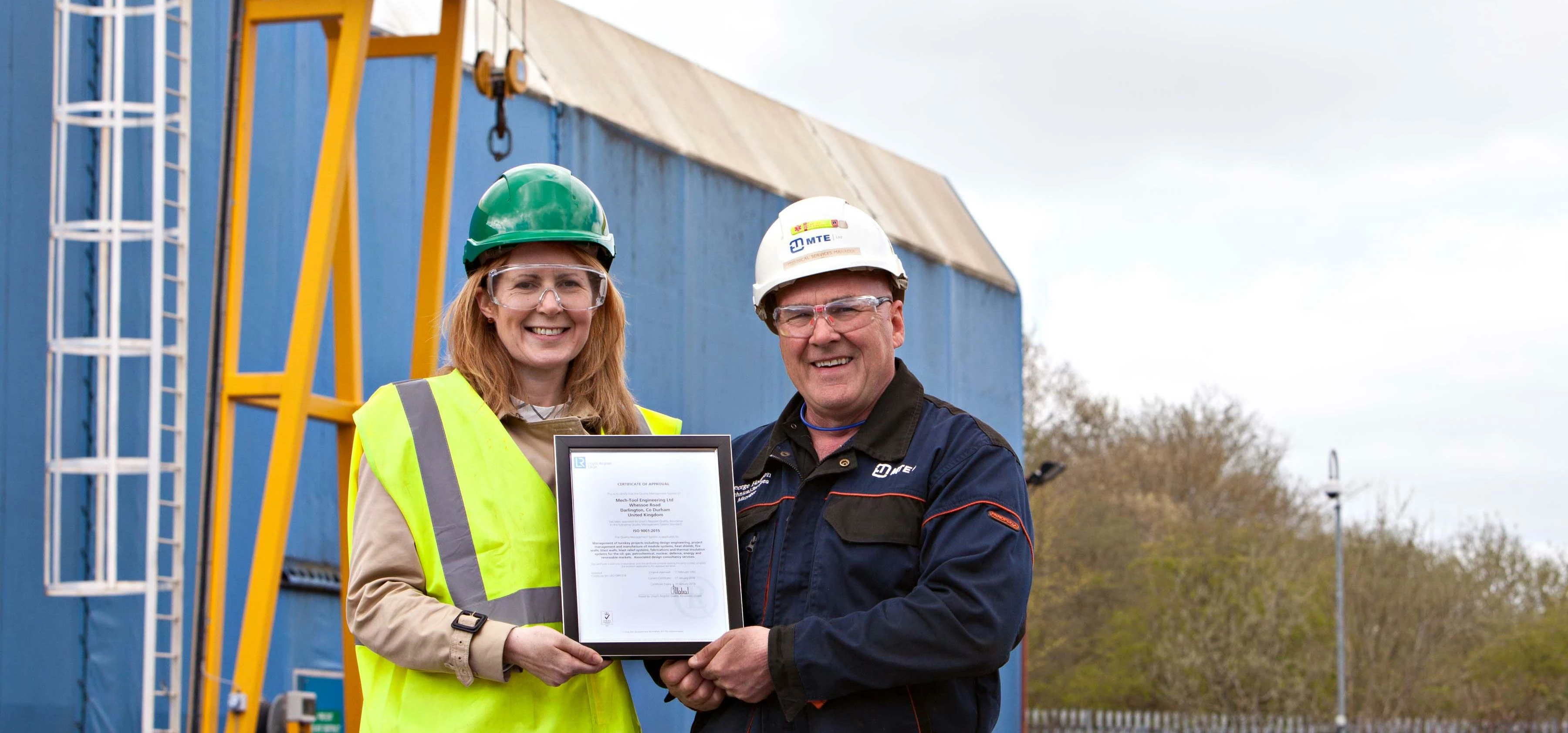 MP Jenny Chapman (left) and George Hodgson, Technical Services Manager (right)