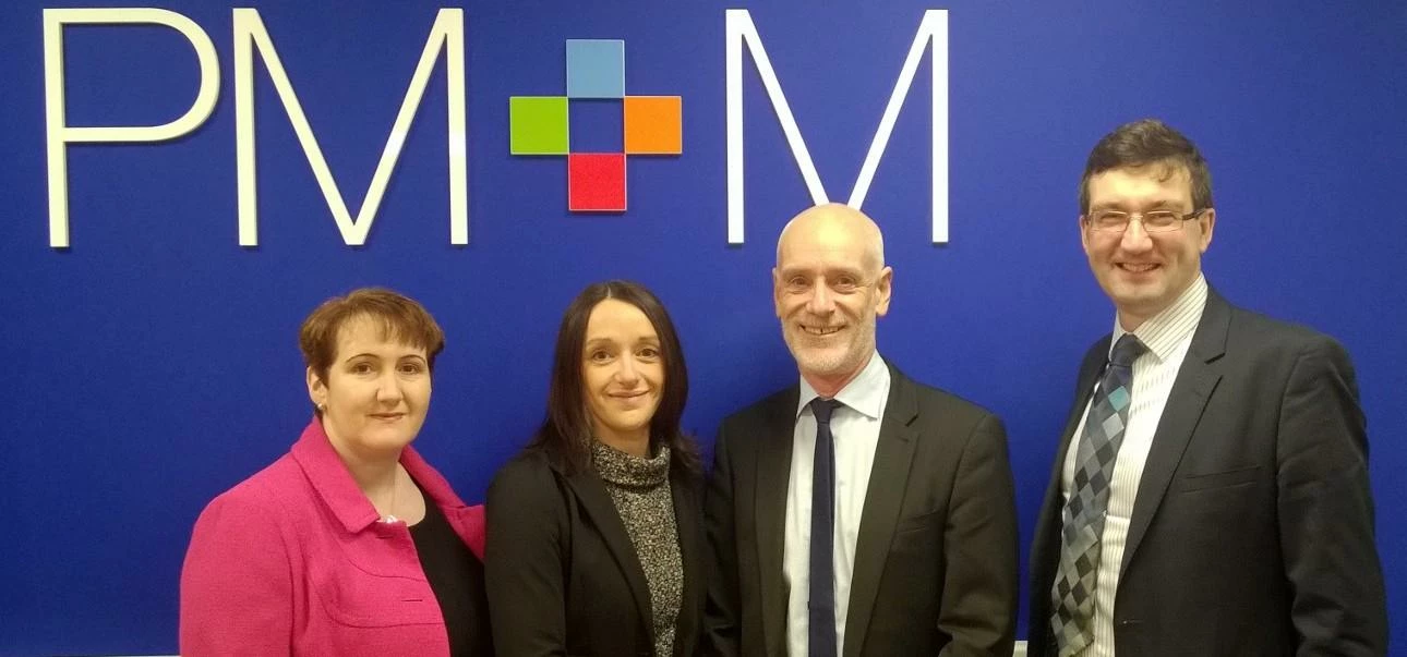 L-R: PM+M’s managing partner, Jane Parry, with Helen Binns, David Bradley and David Gorton, the head