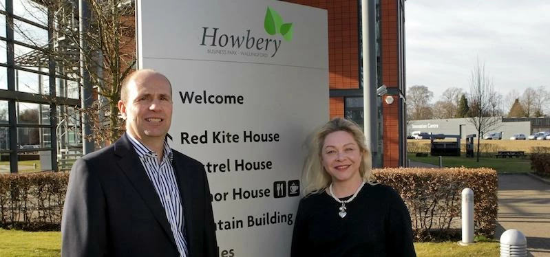 Victoria Ricketts of Edge International and Liam Nugent of Atlas Employment Group at Howbery Busines