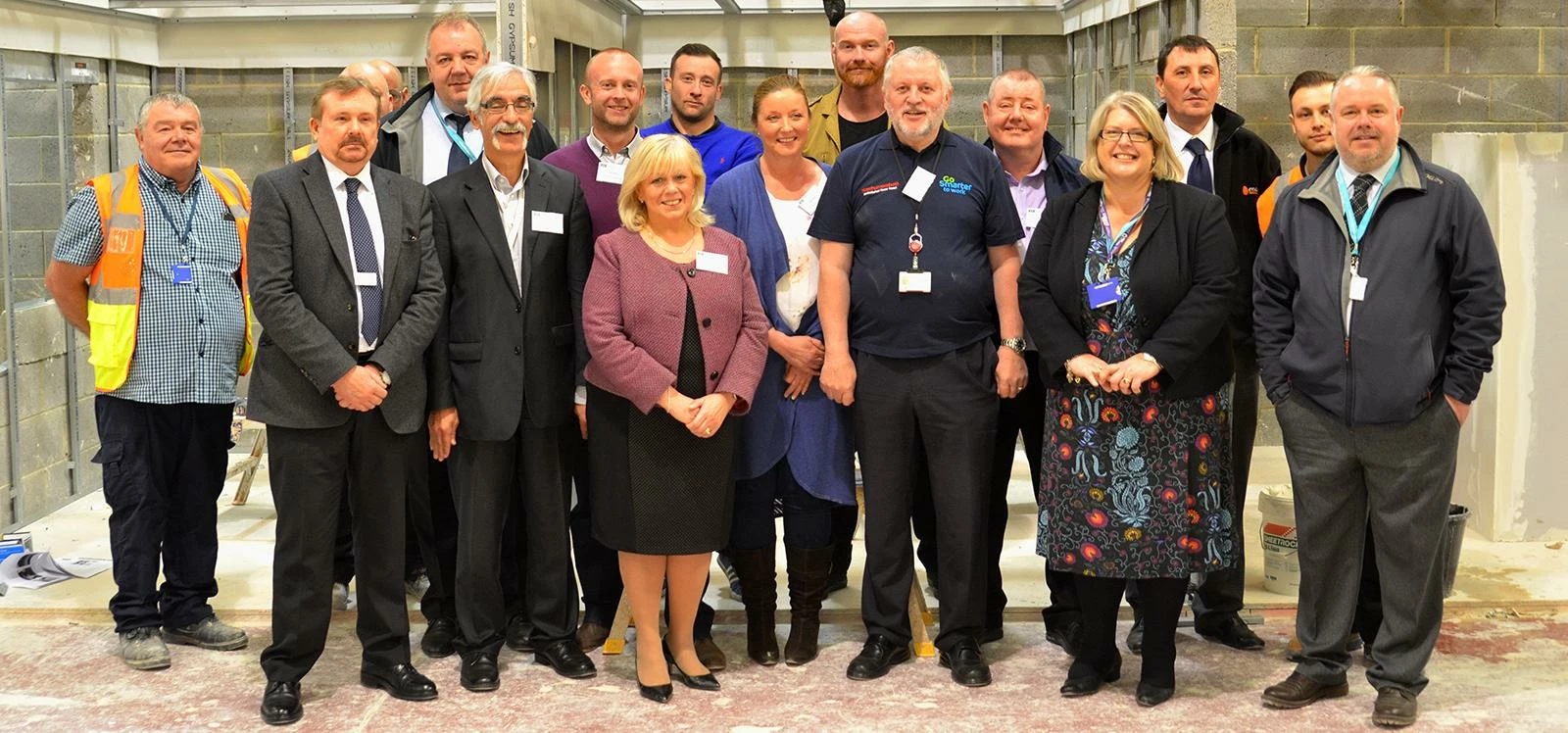 May Glindon MP at TyneMet's Construction Campus (TMC) in Benton, with FIS Skills and TMC BuildBack P