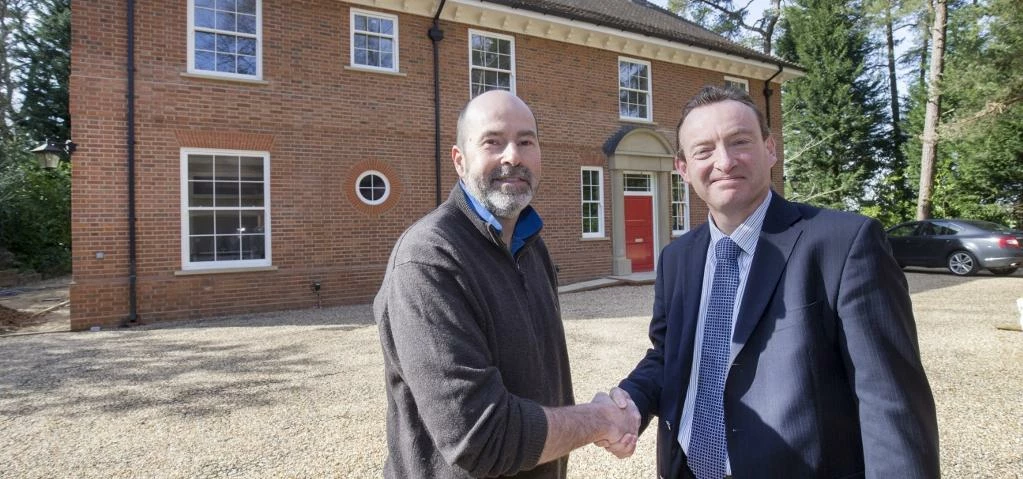 Left to right Rectory Development's Scott Simmons with Martin Bone, Royal Bank of Scotland