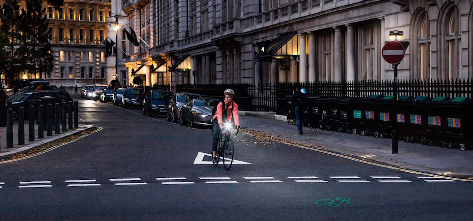 The technology will help improve visibility for cyclists on London's busy roads. Photo: Blaze