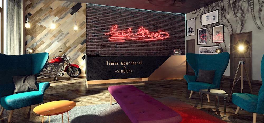 A CGI of the new hotel's reception area