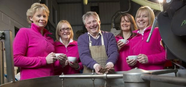 Pictured (L to R) at York Coffee Emporium are Lilypad and Pocklington deli owner, Annette Blanchard;