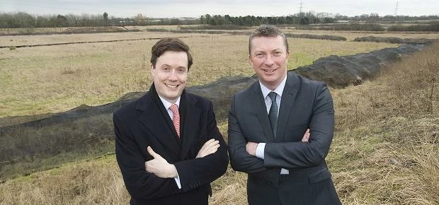 Estover Energy’s Max Aitken (left) and Round Table Solutions’ John McCabe are pictured on the Cramli