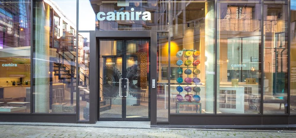 Outside Camira's new Clerkenwell showroom