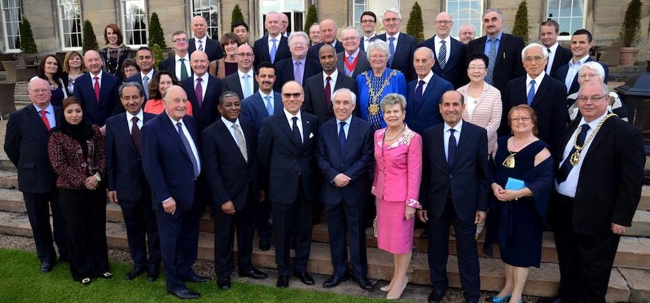 The Ambassadorial delegation and dignitaries at Wynyard Hall, Tees Valley