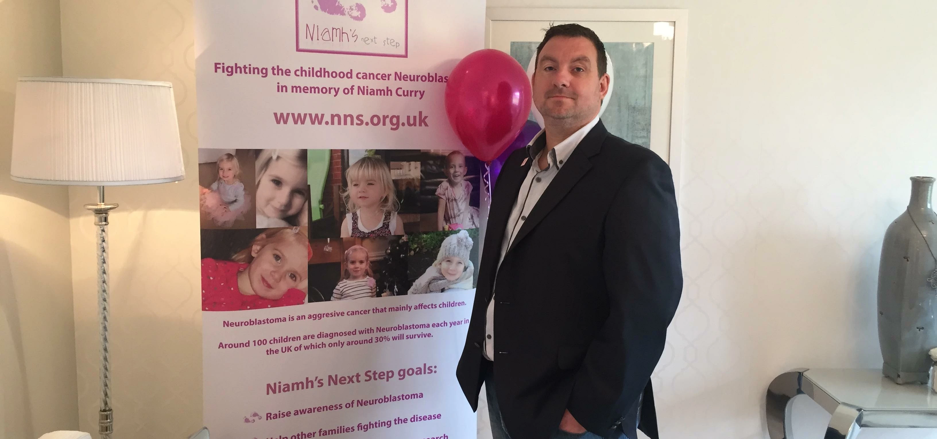 PICTURED: Chris Curry, the founder and chairman of Niamh’s Next Step, at Harlestone Manor when the f