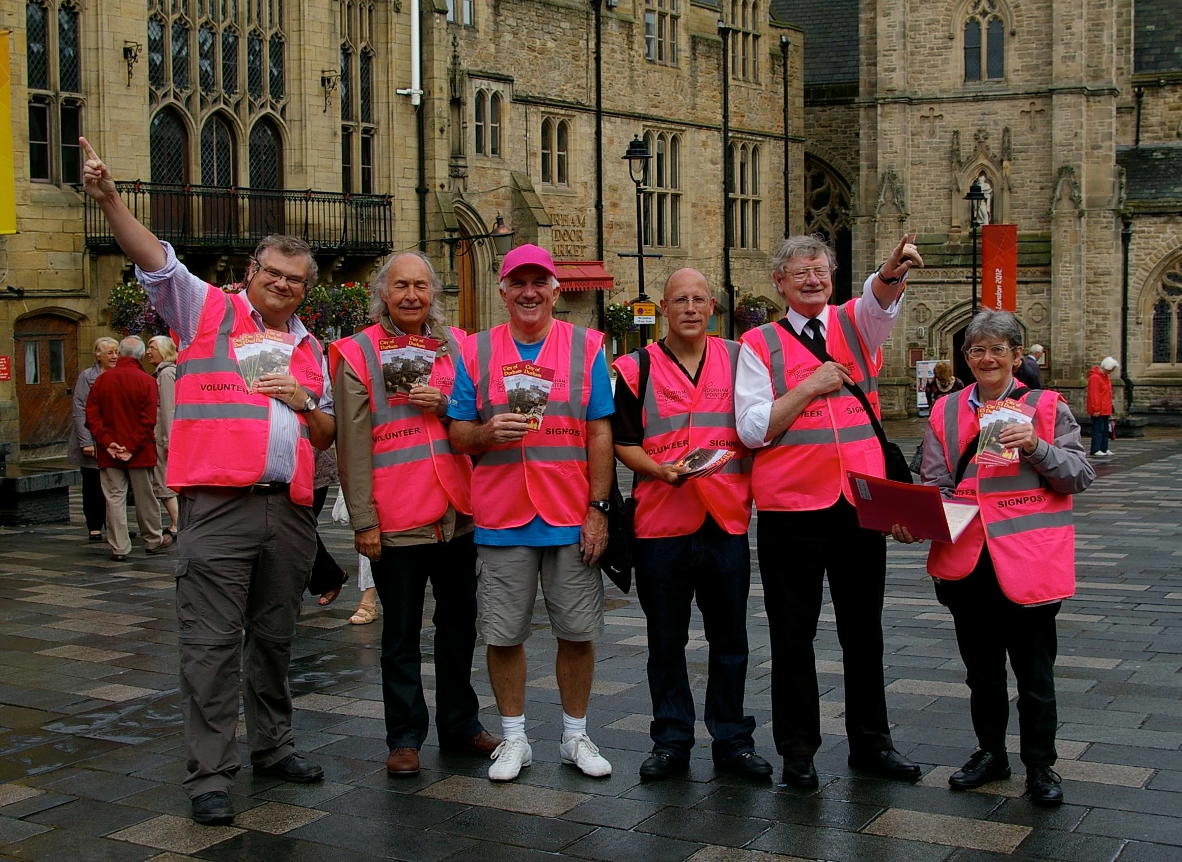 The Pointers in Pink in action in Durham Market Place