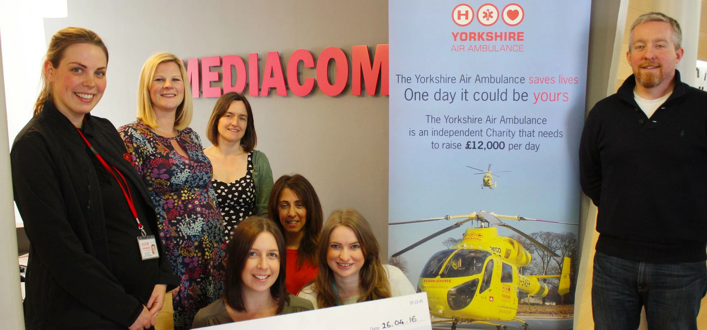 Mediacom Leeds has raised £4,188.24 for the Yorkshire Air Ambulance.