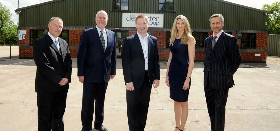 Glyn Cadwallader (Site Manager), Charles Smith (Boston Fieldgate), Roger Allen (Clearwater Group), L