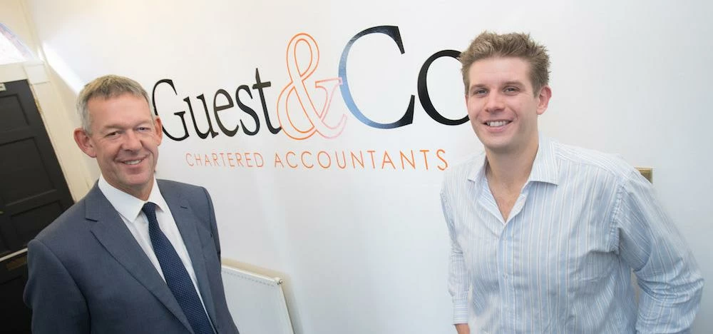 RBS' Andrew Adshead (left) with Guest & Company director Mat Guest
