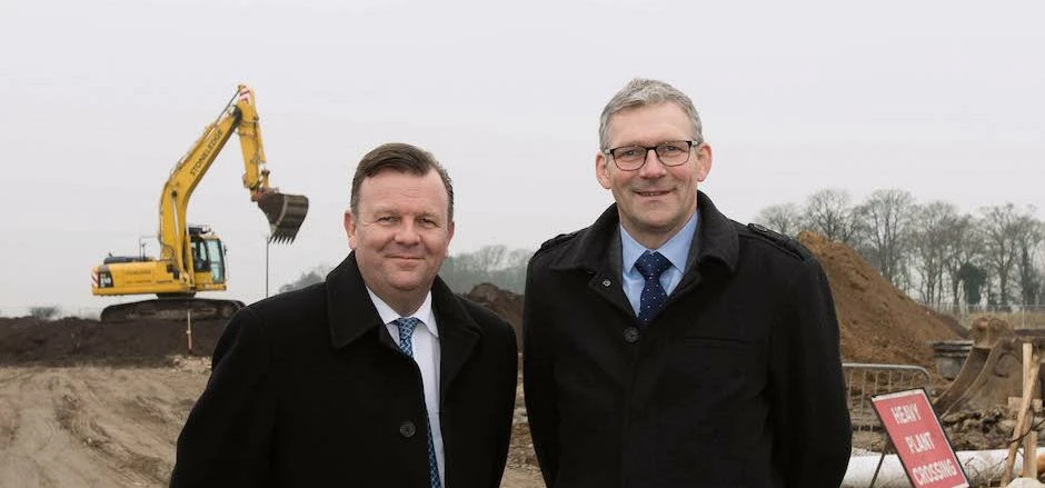 Michael Leaf, divisional managing director of Timloc Building Products (L) and Ian Hodges, managing