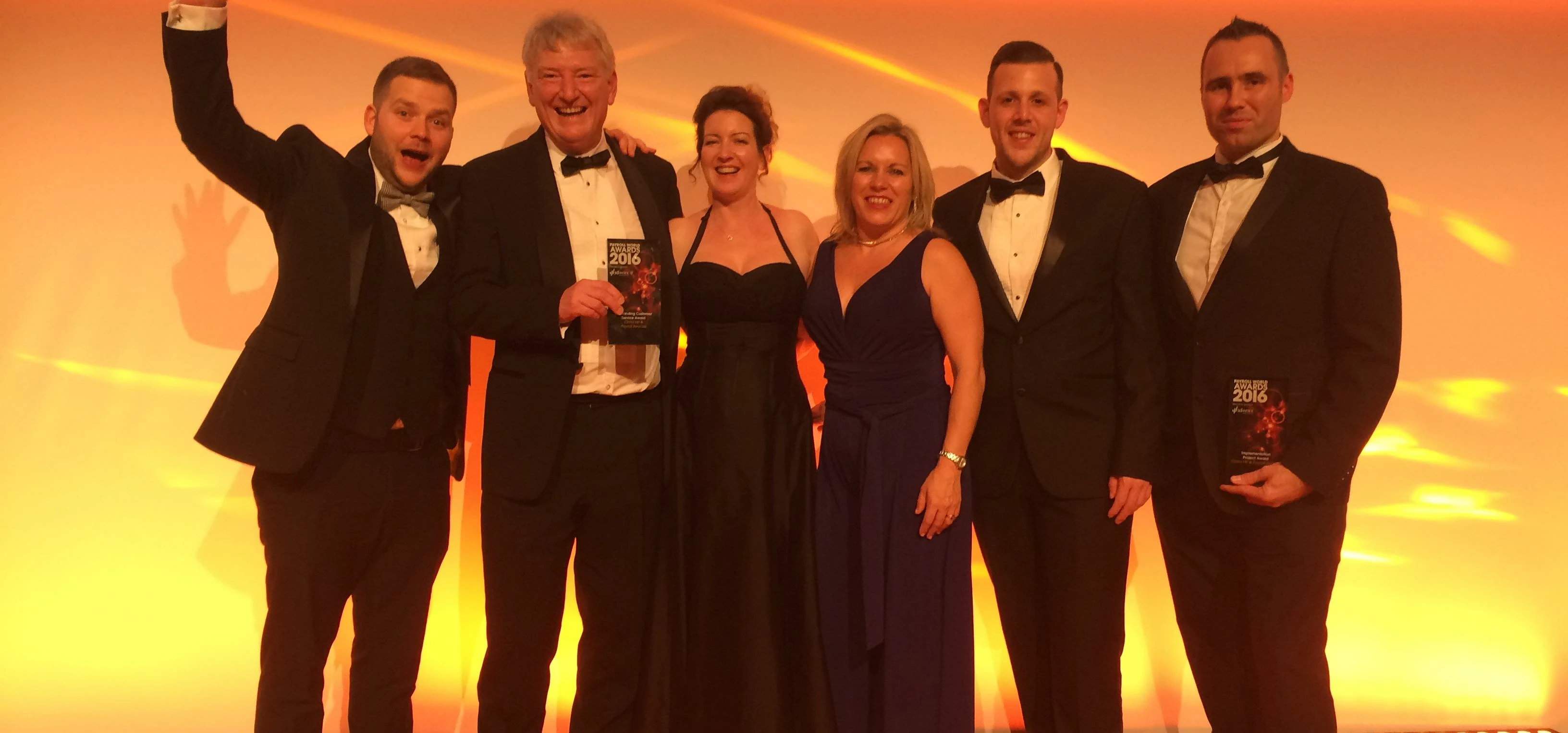 Cintra celebrating their Payroll World Award win