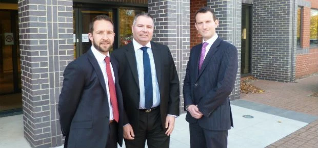Simon Taylor of Naylors with Andy Gough of KCS Datawright and Patrick Matheson of Knight Frank
