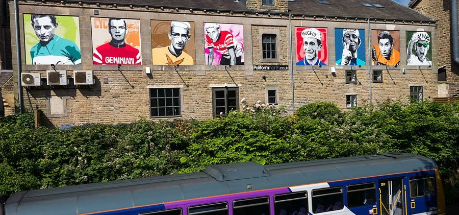 The cycling heroes mural that has been sold for £50,000