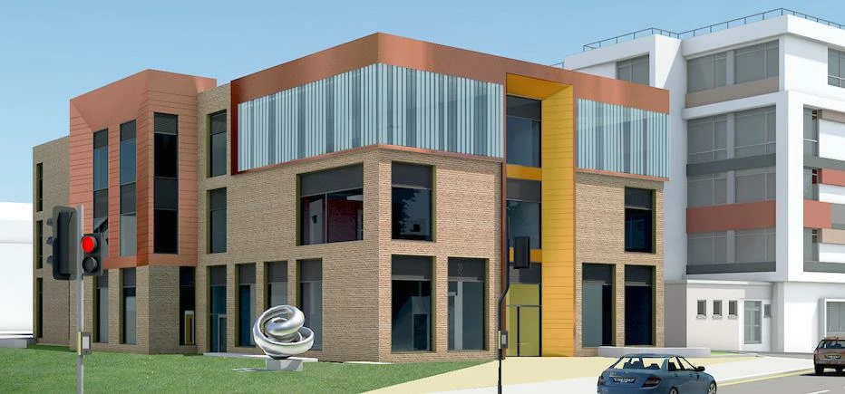A CGI of the Advanced Skills and Innovation Centre. 