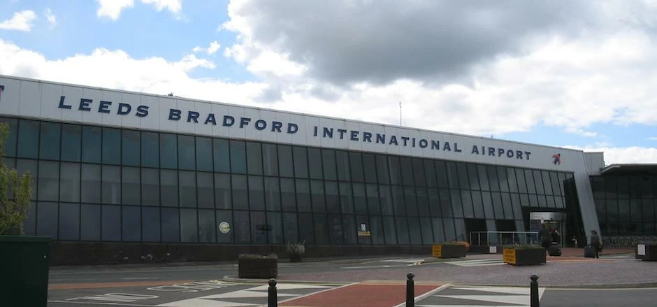 Leeds Bradford Airport terminal. Photograph: David Benbennick/Wikipedia. 