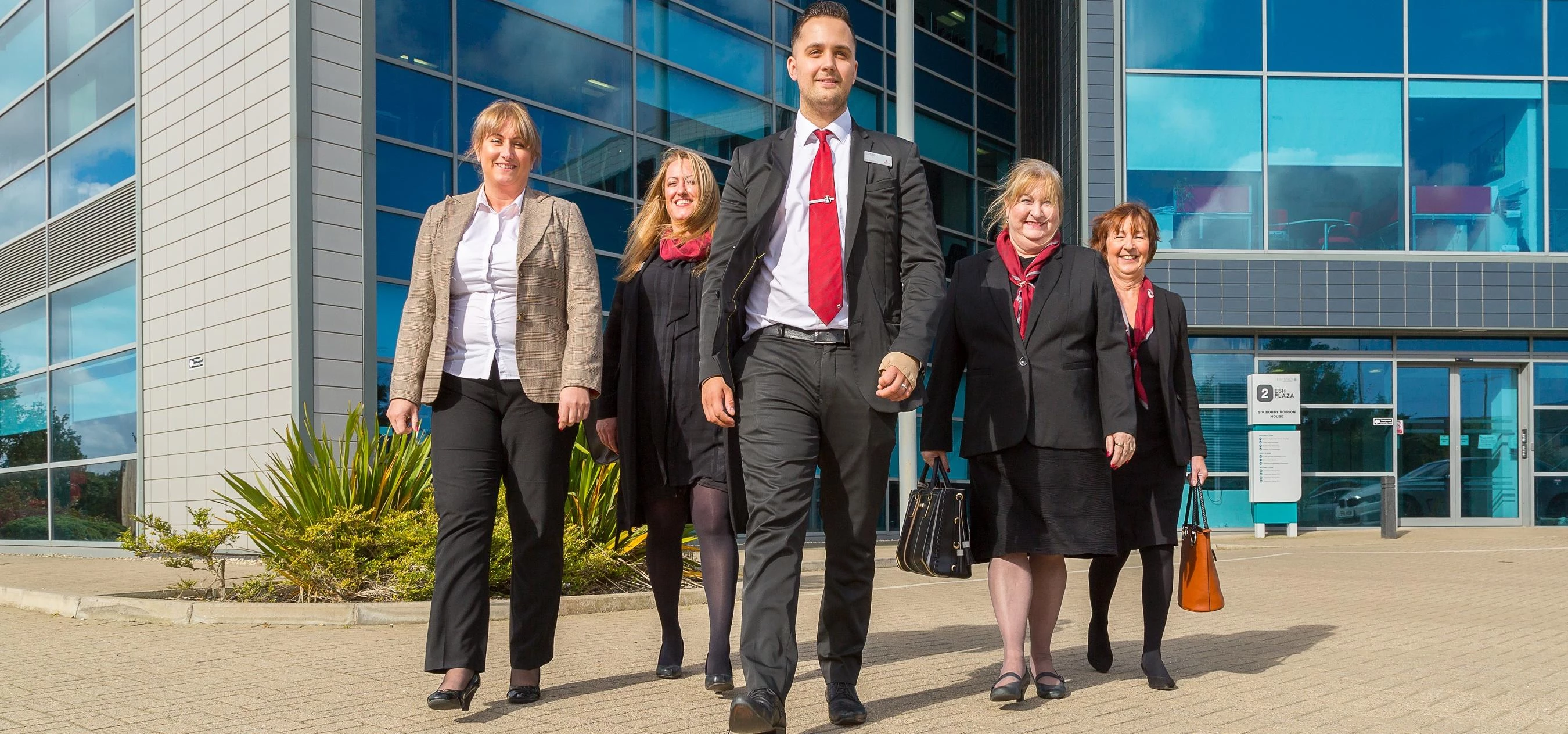 Stepping out in a new career direction are (L/R) Joanna Taylor, Gill Carter, Matthew Ward, Kim Mains
