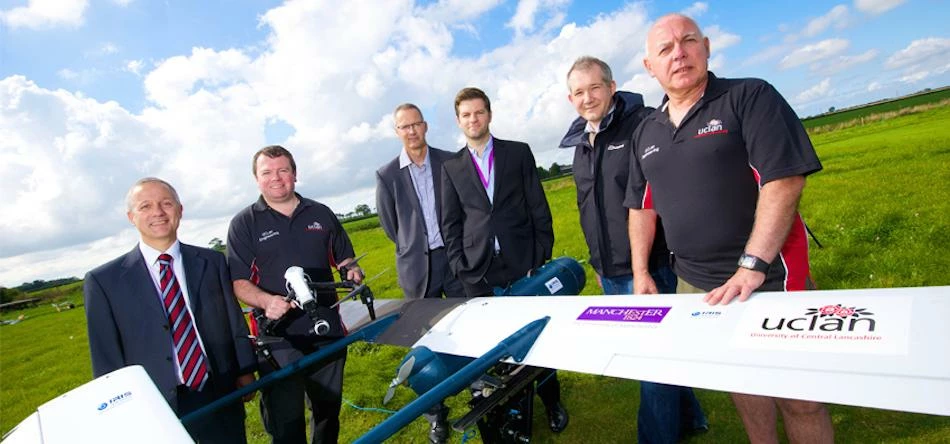 L-R: UCLan EIC's School of Engineering dean Dr Rob Wallace; UCLan EIC space and aerospace engineerin