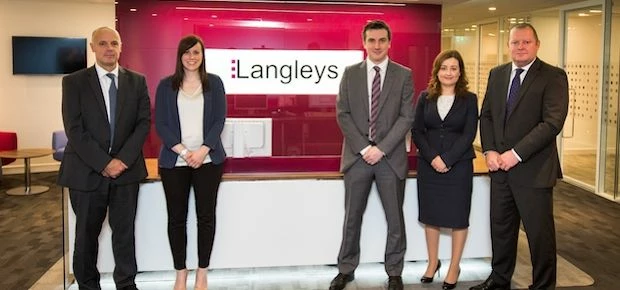  Langleys’ corporate team (left to right): Andy Kay, Ginette Skelton, Andrew Gawley, Mae Salem and C