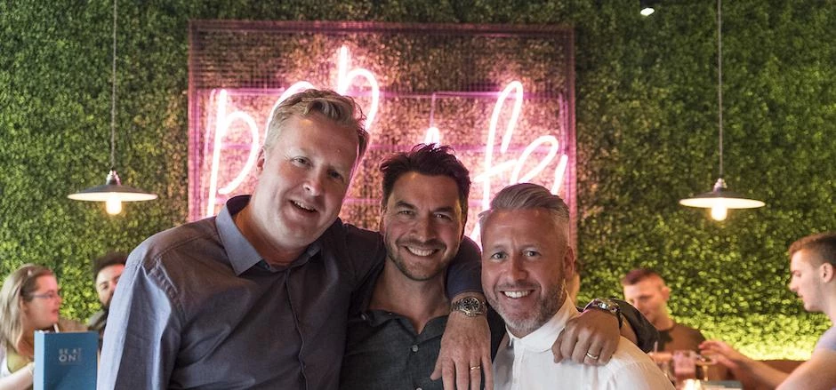 Co-founders (left to right) Rhys Oldfield, Steve Locke and Leigh Miller.