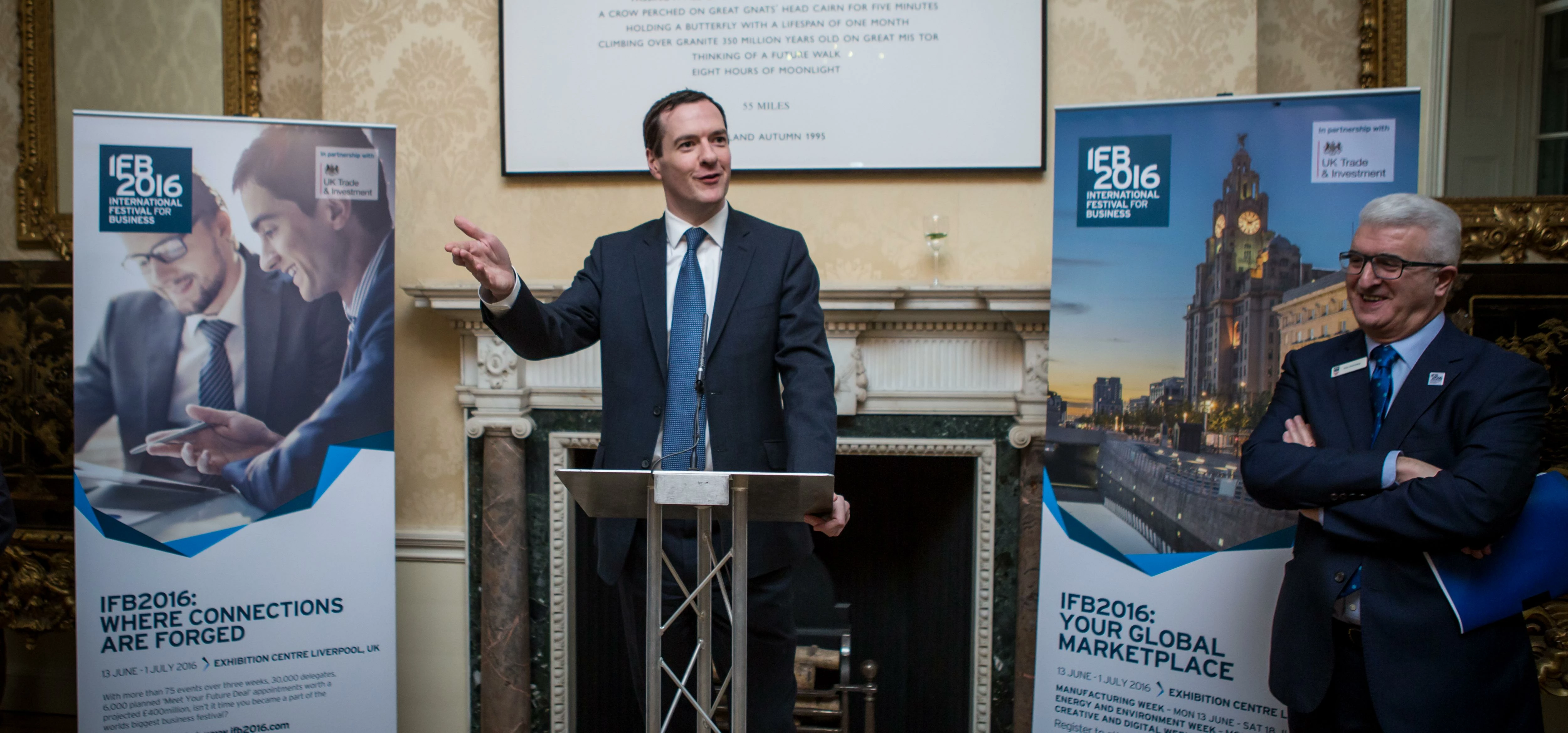 Chancellor George Osborne and Chair of IFB2016 Max Steinberg