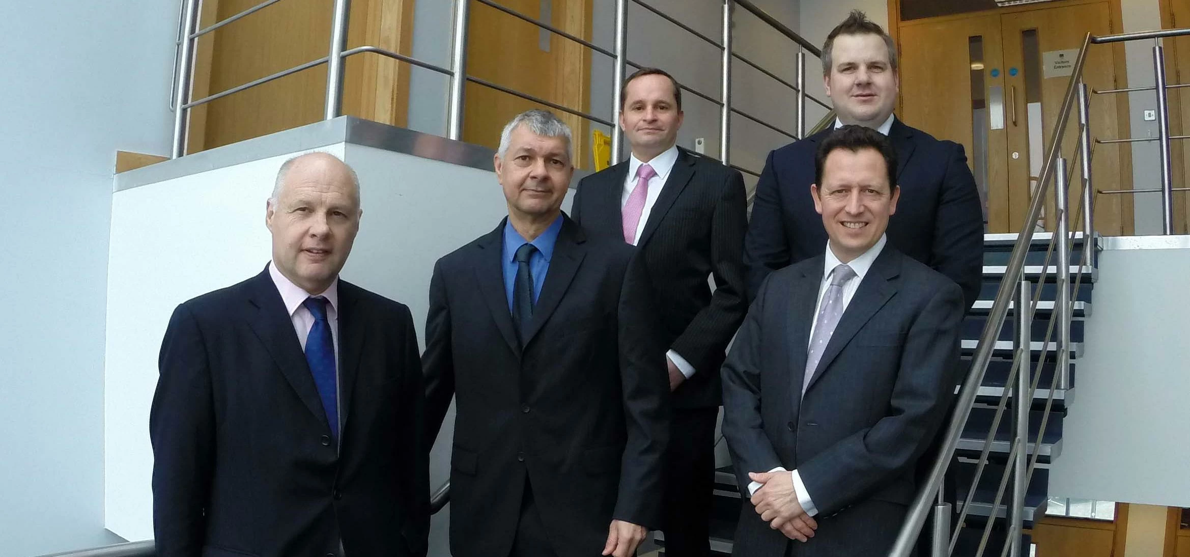 Stephen Brown (left) with the Dodds Brown senior team