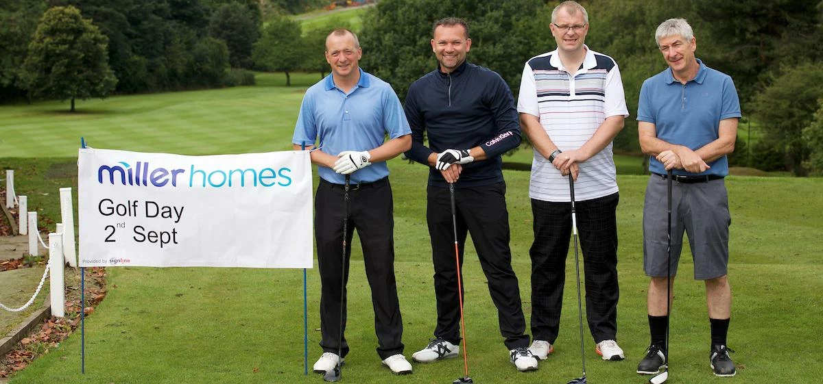 The RMG team , one of the day’s main sponsors, comprised of Justin Herbert, Neil Reaney, Mark Abram