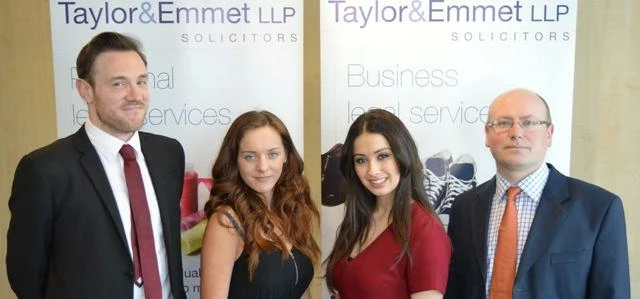 Taylor&Emmet apprentices Saskia Bex (centre left) and Sophie Clithero (centre right) with personal i