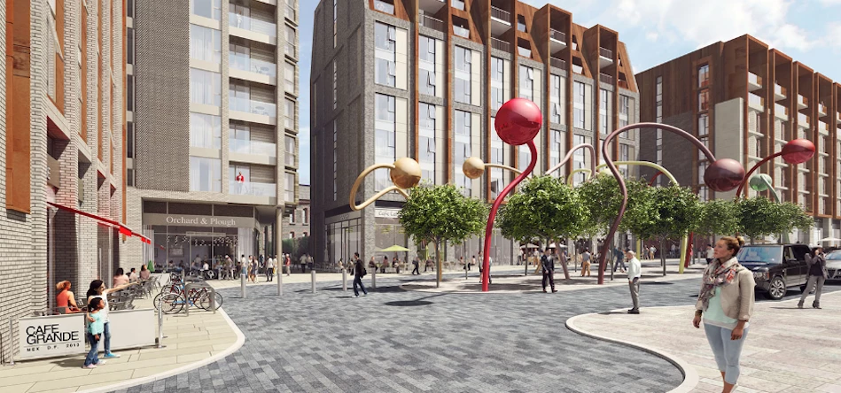 A CGI of the new Wolstenholme Square. Image: Elliot Group