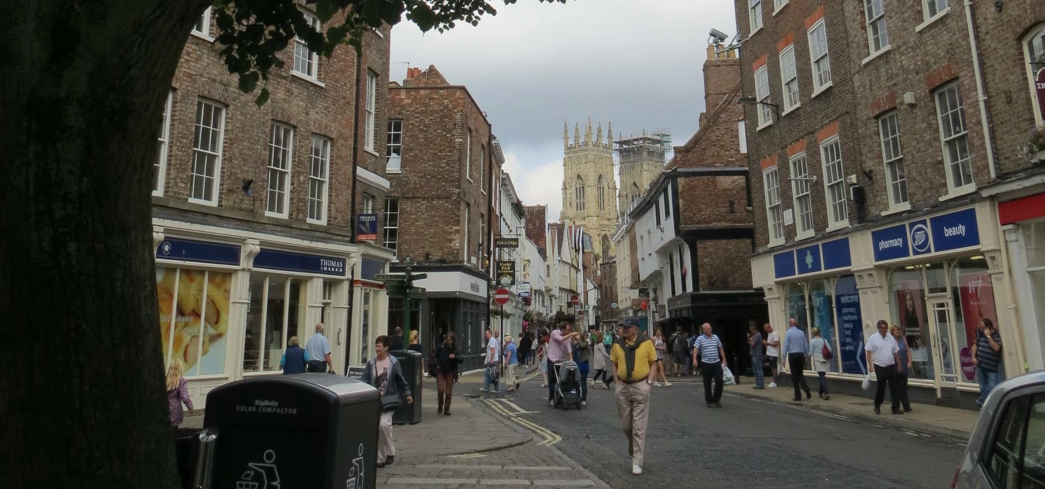 York Minster from the Shambles, August 2013