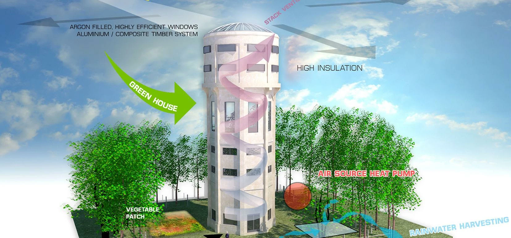 JDP is currently working on transforming a 'water tower' in Harpenden