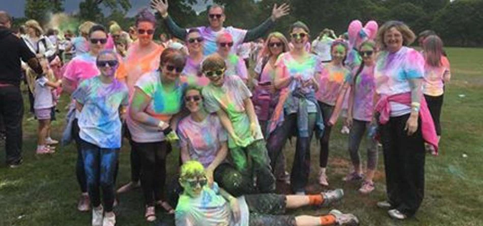 The Merry Maids of Inverness team taking part in the Run for Colour event