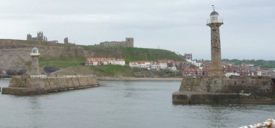 Whitby West Pier Lighthouse. Photograph: Christine Johnstone/Geograph. 