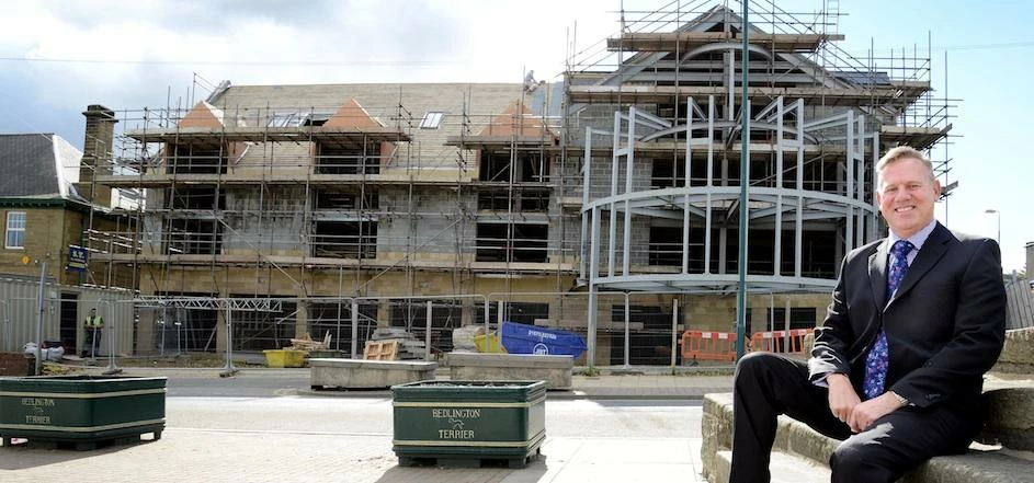 Managing director Darren Taylor on-site at Baedling Manor