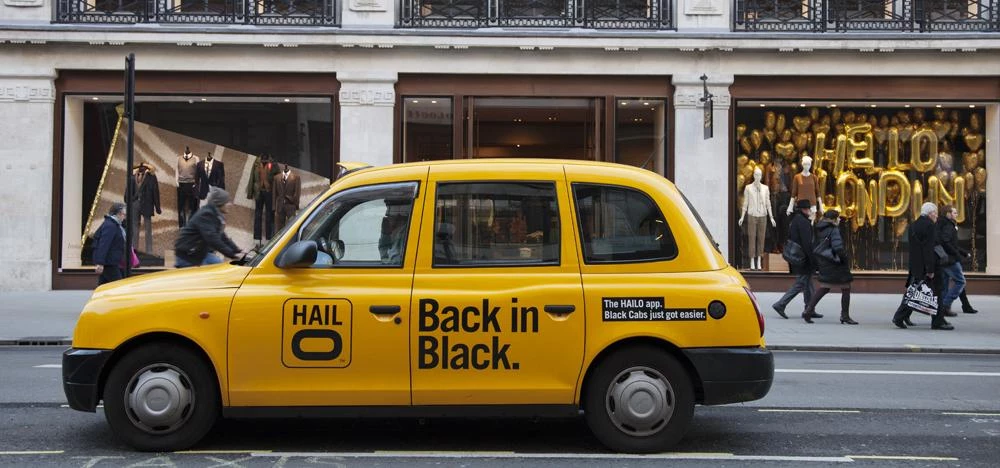 One of Hailo's cabs in London.