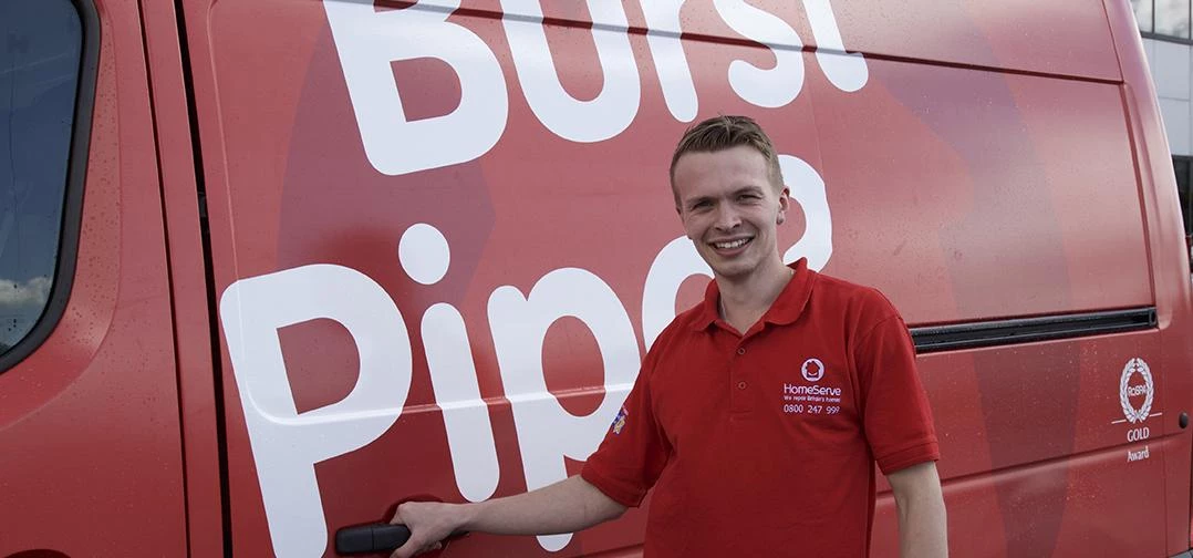 Pictured: Nathan Wheeler, an engineer with HomeServe
