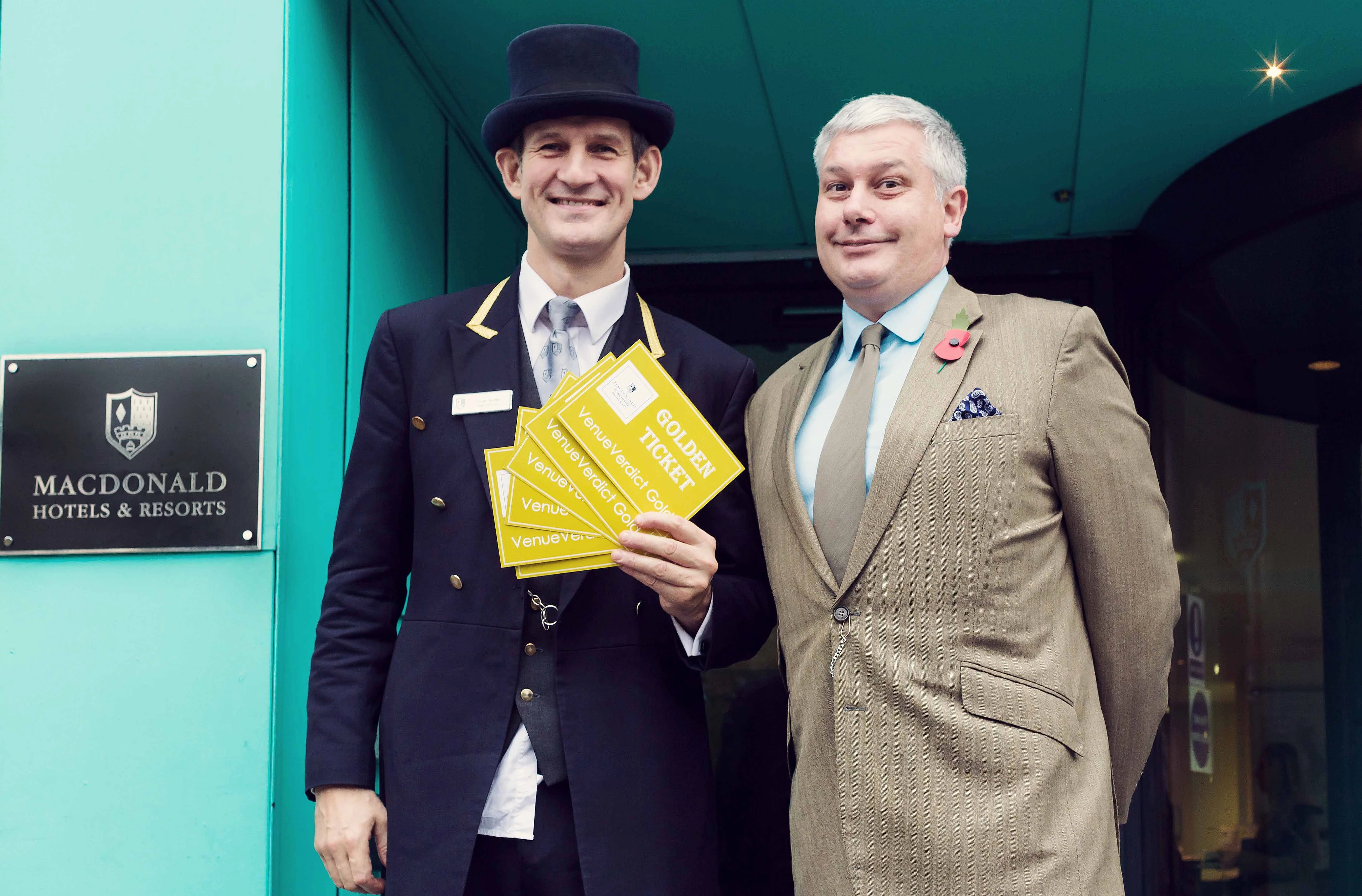Head doorman Conan Burke with General Manager Paul Bayliss